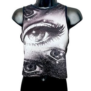 Eye Print Crop Top